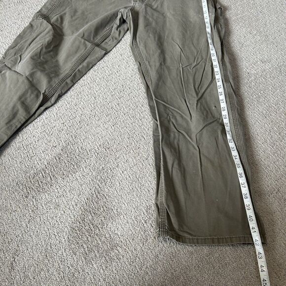 Carhartt Pants Men’s 38x32 Loose Original Fit Canvas Work Dungaree Leather Patch - Picture 14 of 15